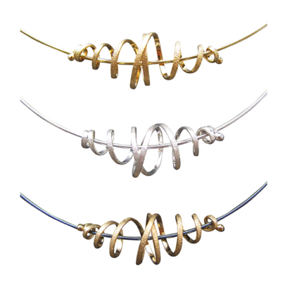 Petite Coil Pendant
NKSP05-G-GC
NKSP05-S-SC
NKSP05-G-OX
NKSP05-S-OX (not shown) Petite Coil Pendant
NKSP05-G-GC
NKSP05-S-SC
NKSP05-G-OX
NKSP05-S-OX (not shown)